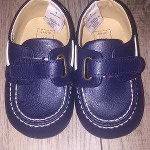 Janie & Jack blue dress loafers size 4